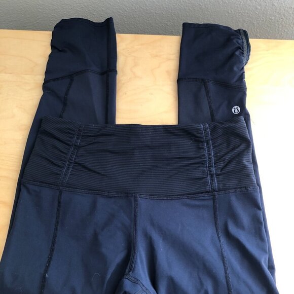 Lululemon Cropped Zip Leg Leggings Tights - Picture 2 of 5